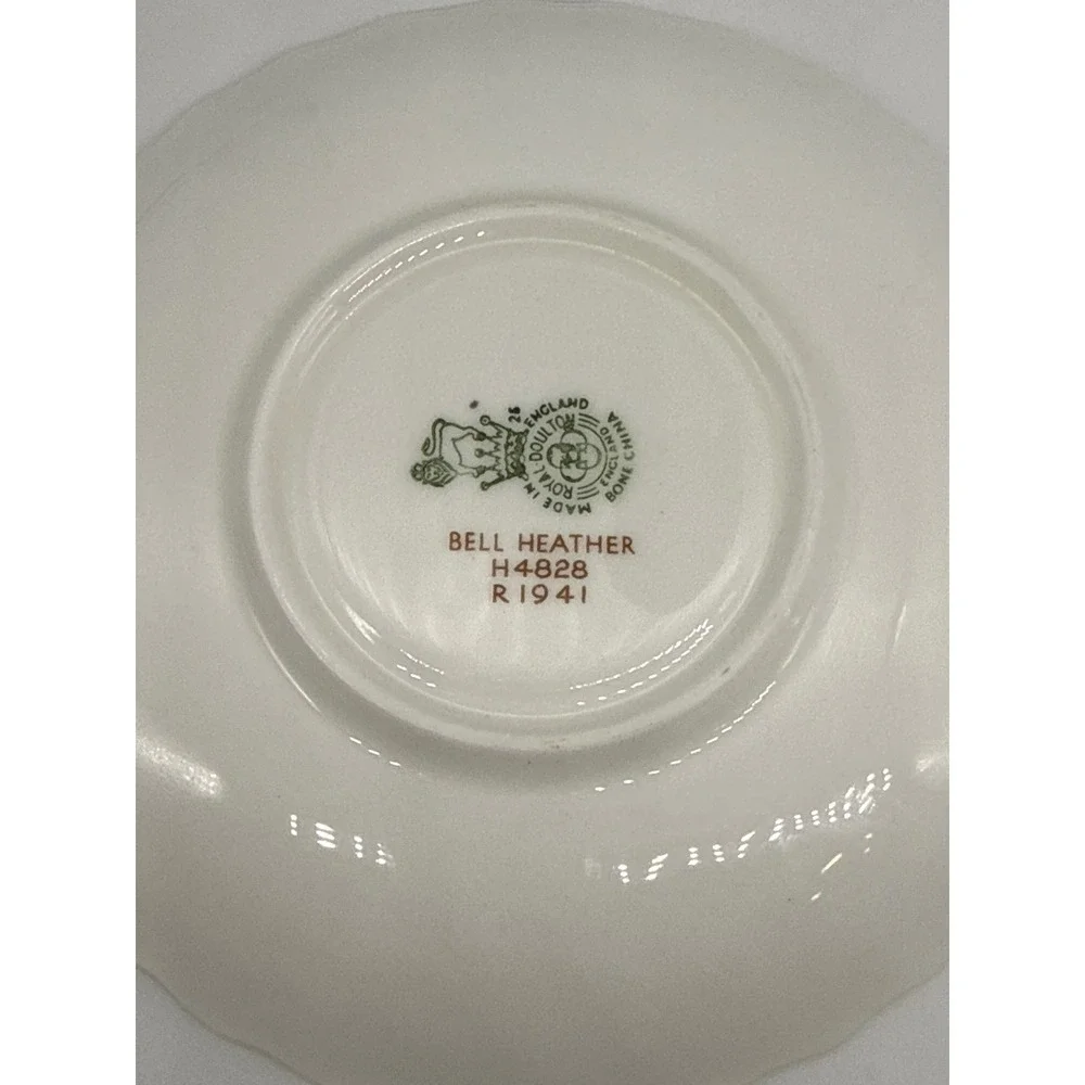 Royal Doulton Bell Heather Saucers Set of 2 Bone China H4828 R1941 England 5.5in